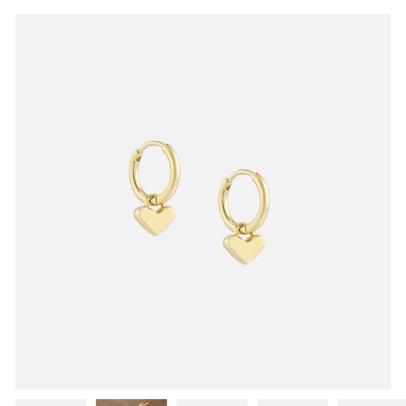 💕Love You Dangle Heart Earrings - Picture 3 of 3